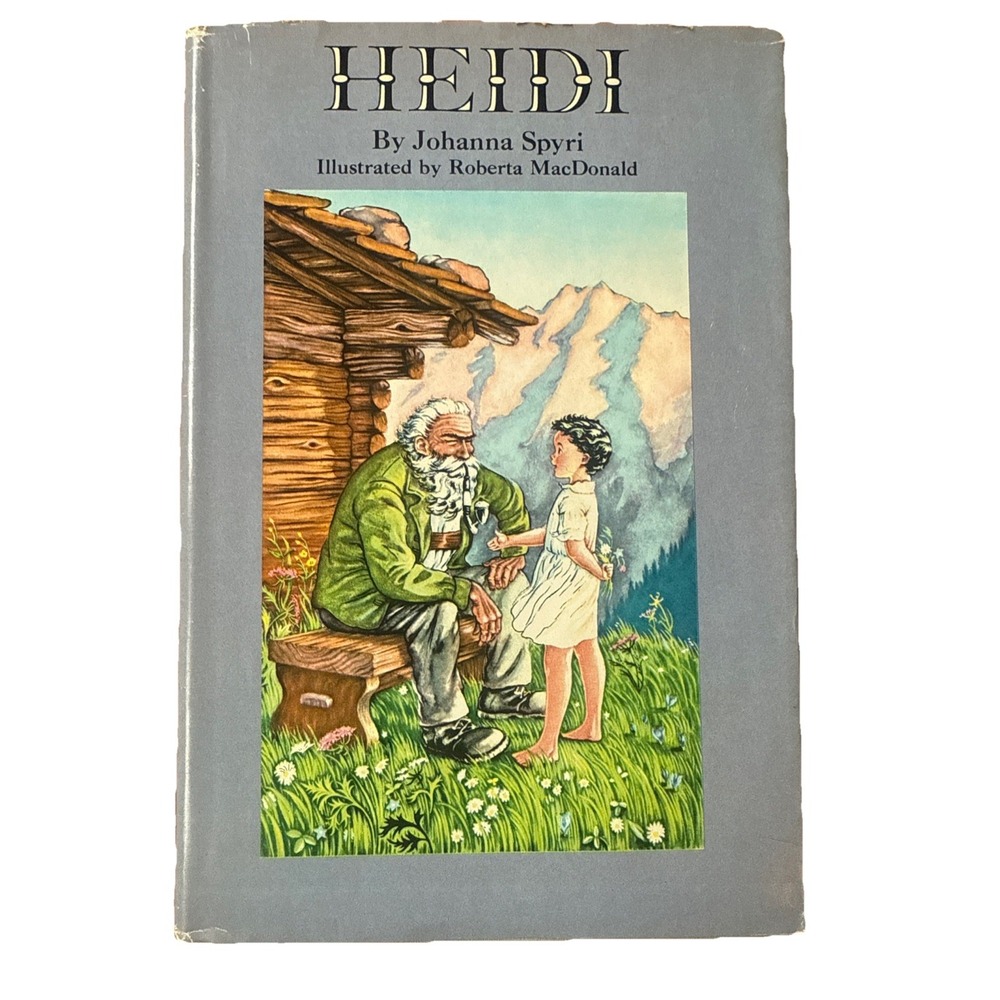 Heidi Johanna Spyri Vintage Hardcover Book Club‎ Edition Junior Deluxe 1954